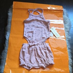 Nwt! L'ovedbaby 2 Piece Set 100% Organic Cotton In Blossom Flower